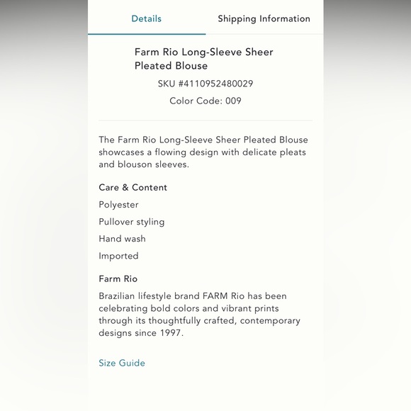 Farm Rio for Anthropologie Top Size Small - Picture 5 of 13